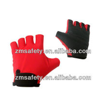 Fingerless PU Leather Bike Gloves / Lycra Training Gloves ZJB60